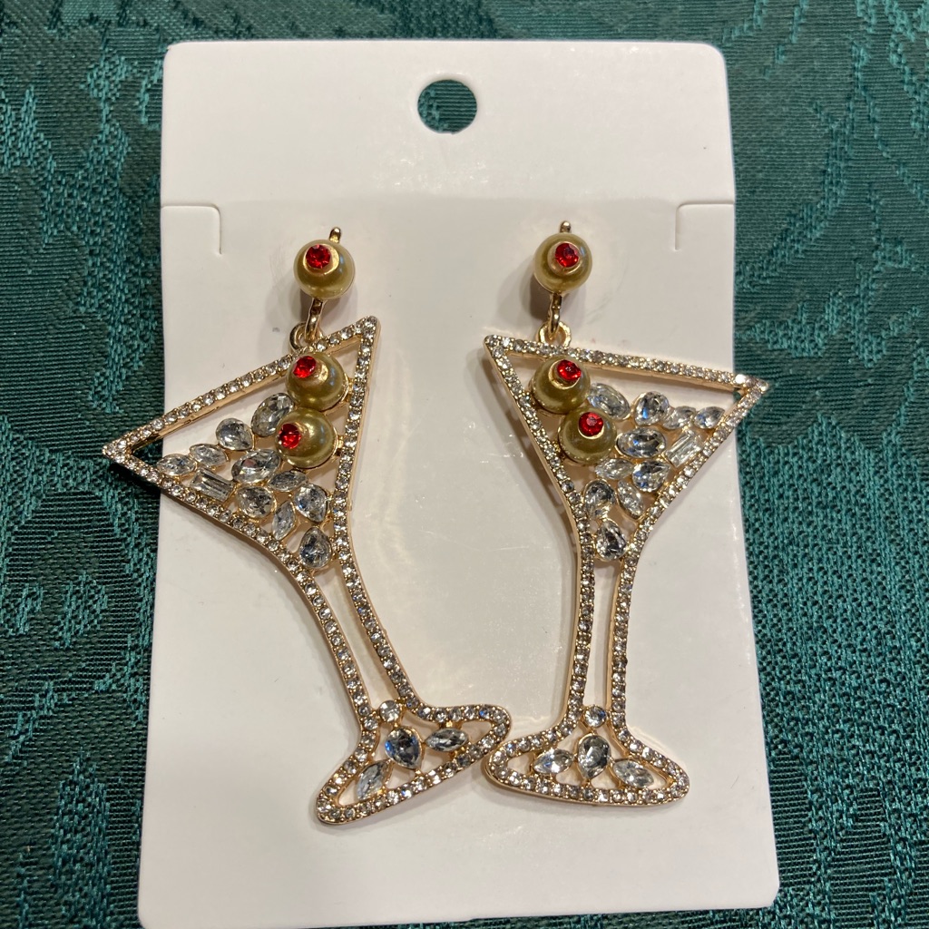 Fun And Colorful Martini Earrings